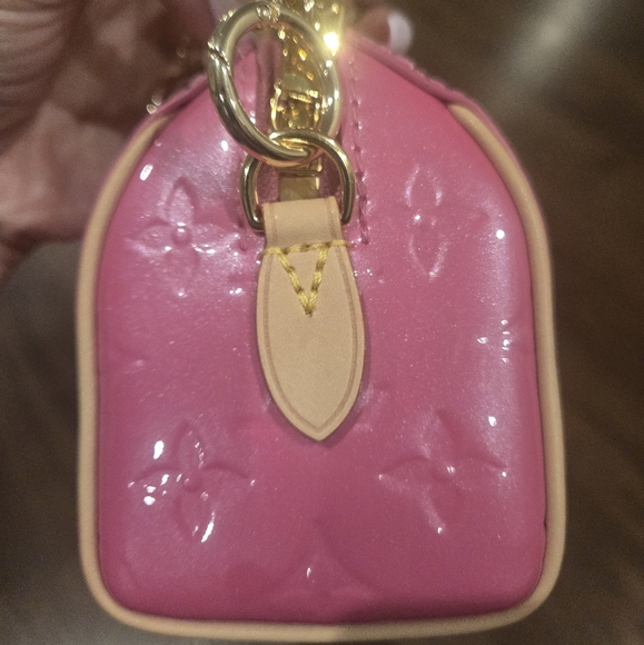 Like New No Box .Louis Vuitton Pink Nano Speedy Bag ( Lost The Chain ) - Picture 6 of 7